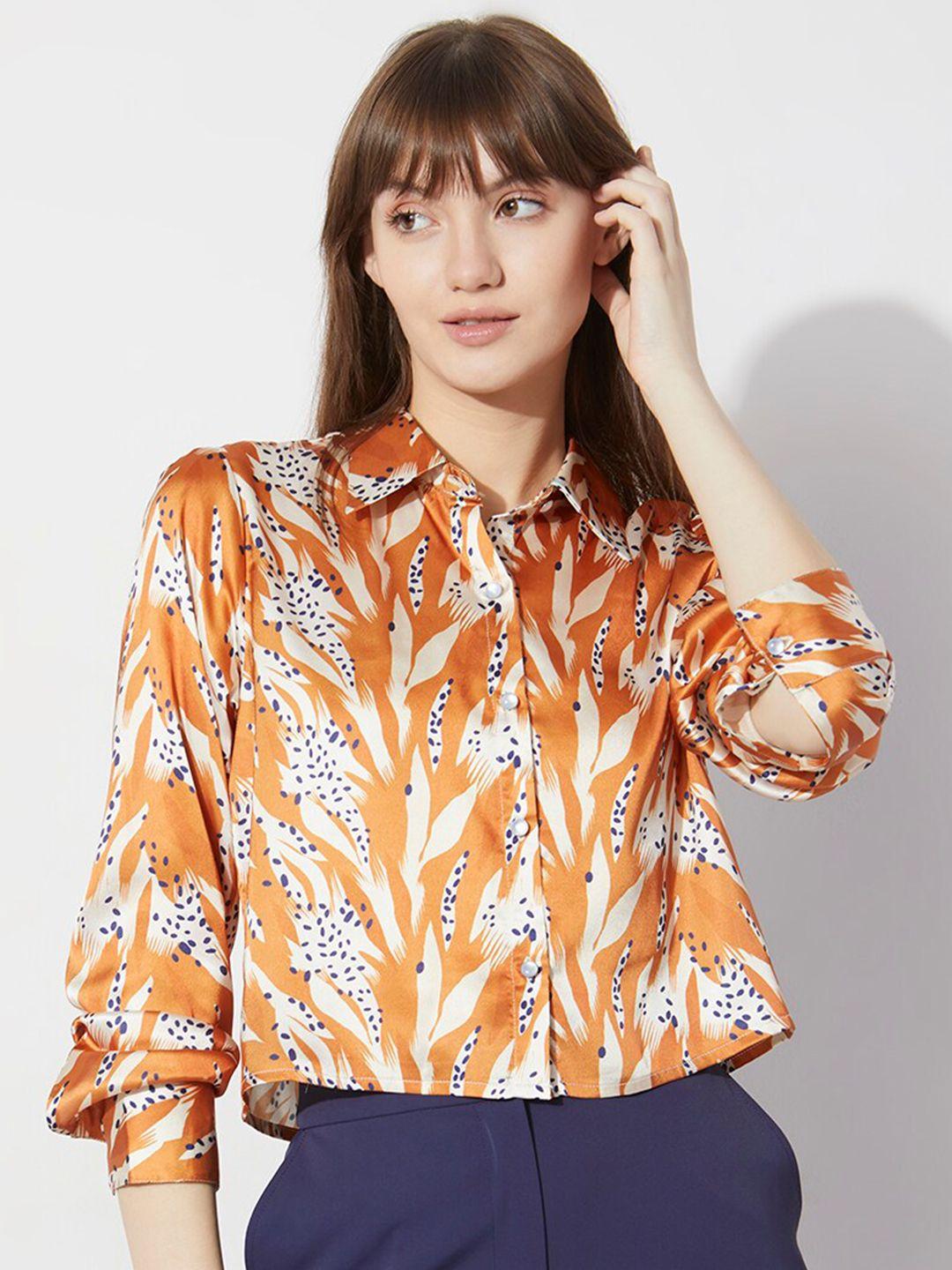 vero moda slim fit floral printed casual shirt