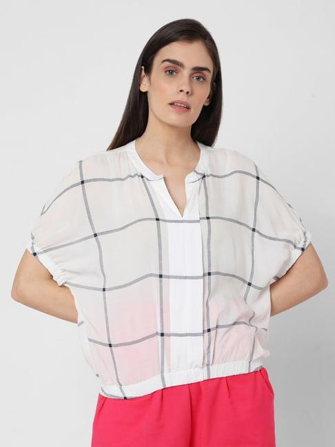 vero moda snow white chequered top