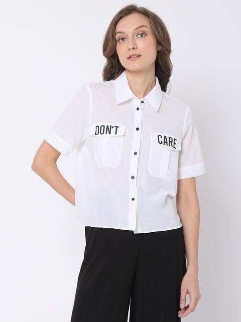 vero moda snow white graphic casual shirt