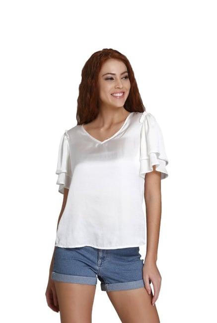 vero moda snow white v neck top