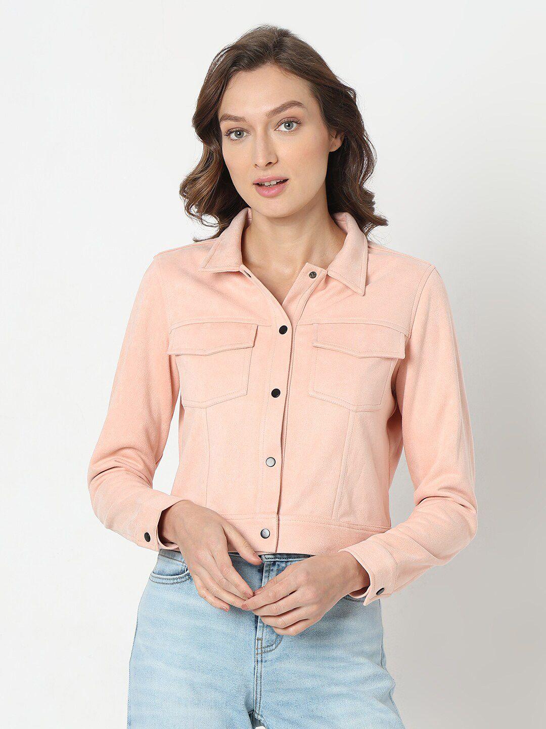 vero moda spread collar lightweight crop tailored jacket