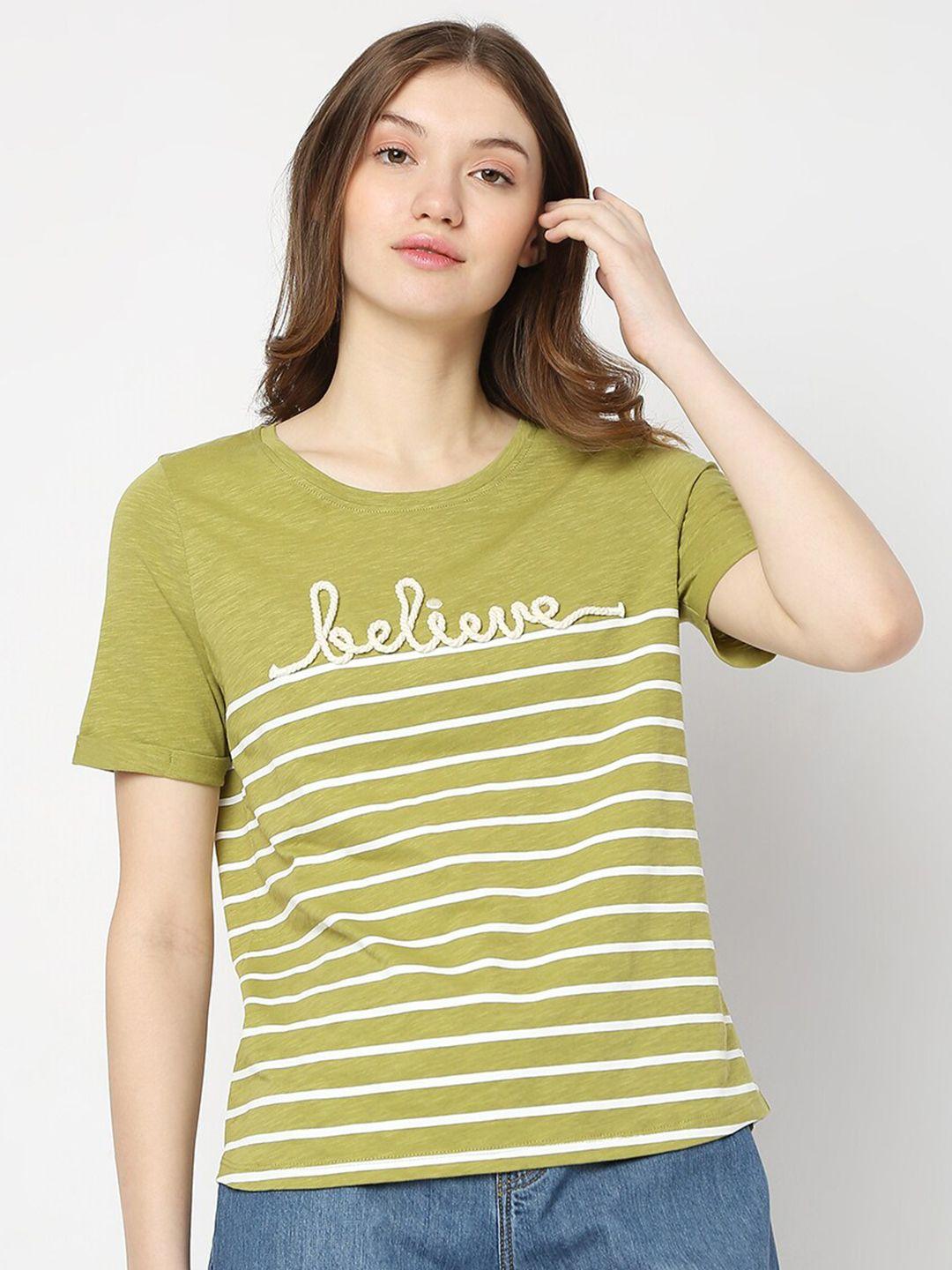 vero moda striped cotton t-shirt
