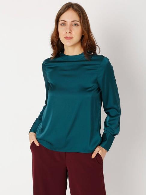 vero moda teal regular fit top