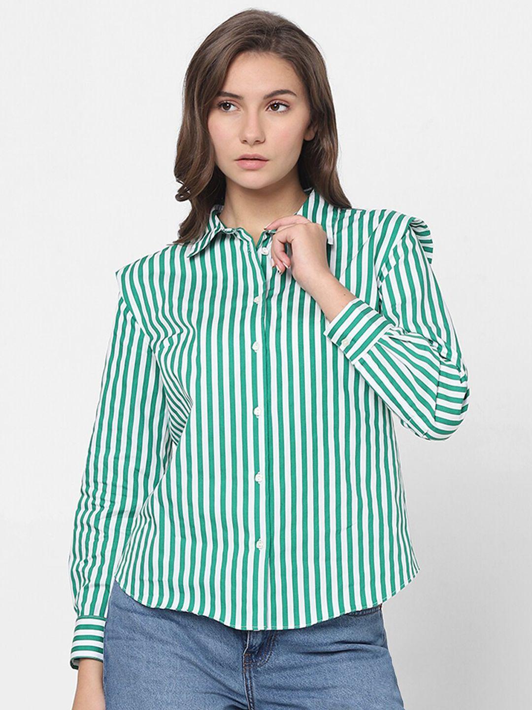 vero moda vertical stripes casual shirt