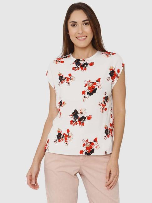 vero moda white floral top