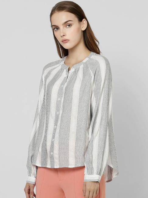 vero moda white striped shirt