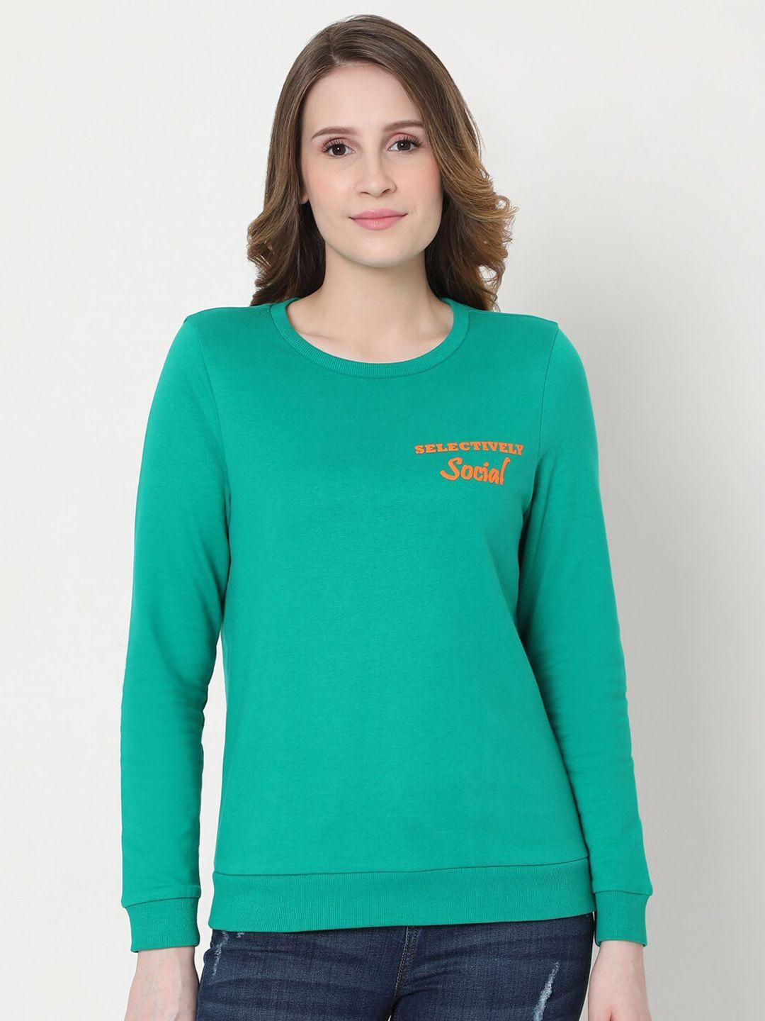 vero moda woman green sweatshirt