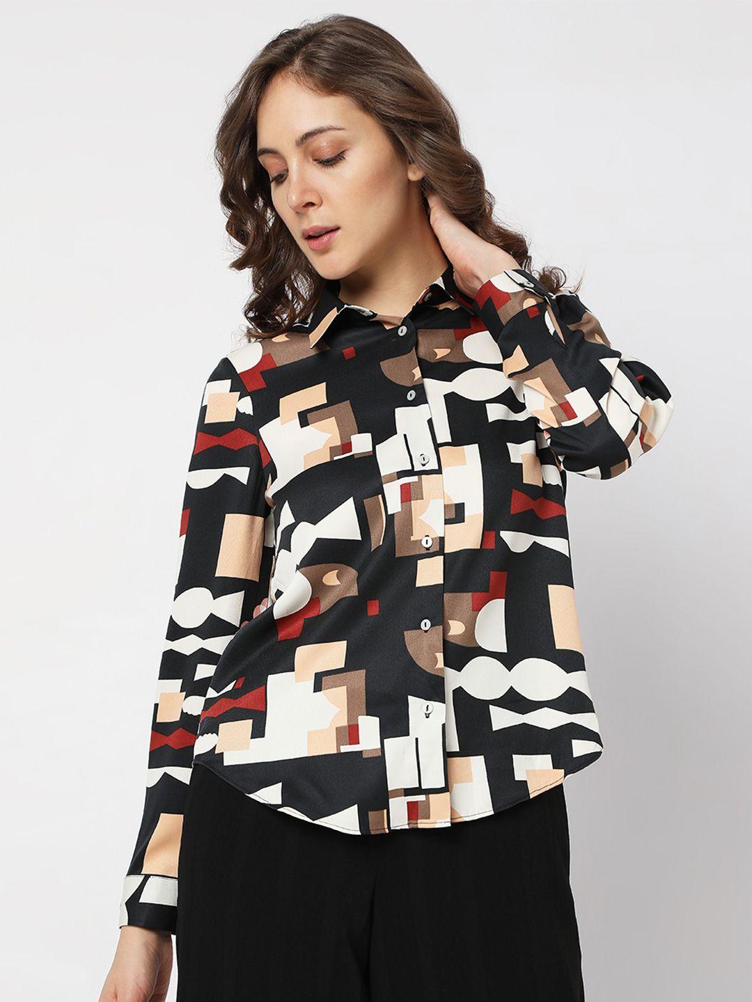 vero moda women abstract printed casual shirt