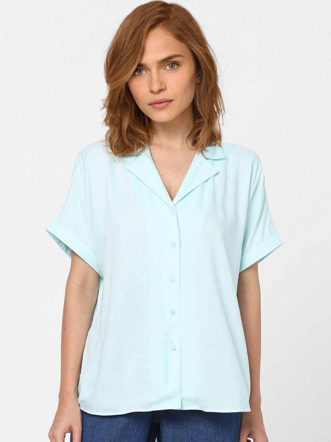 vero moda women blue casual shirt