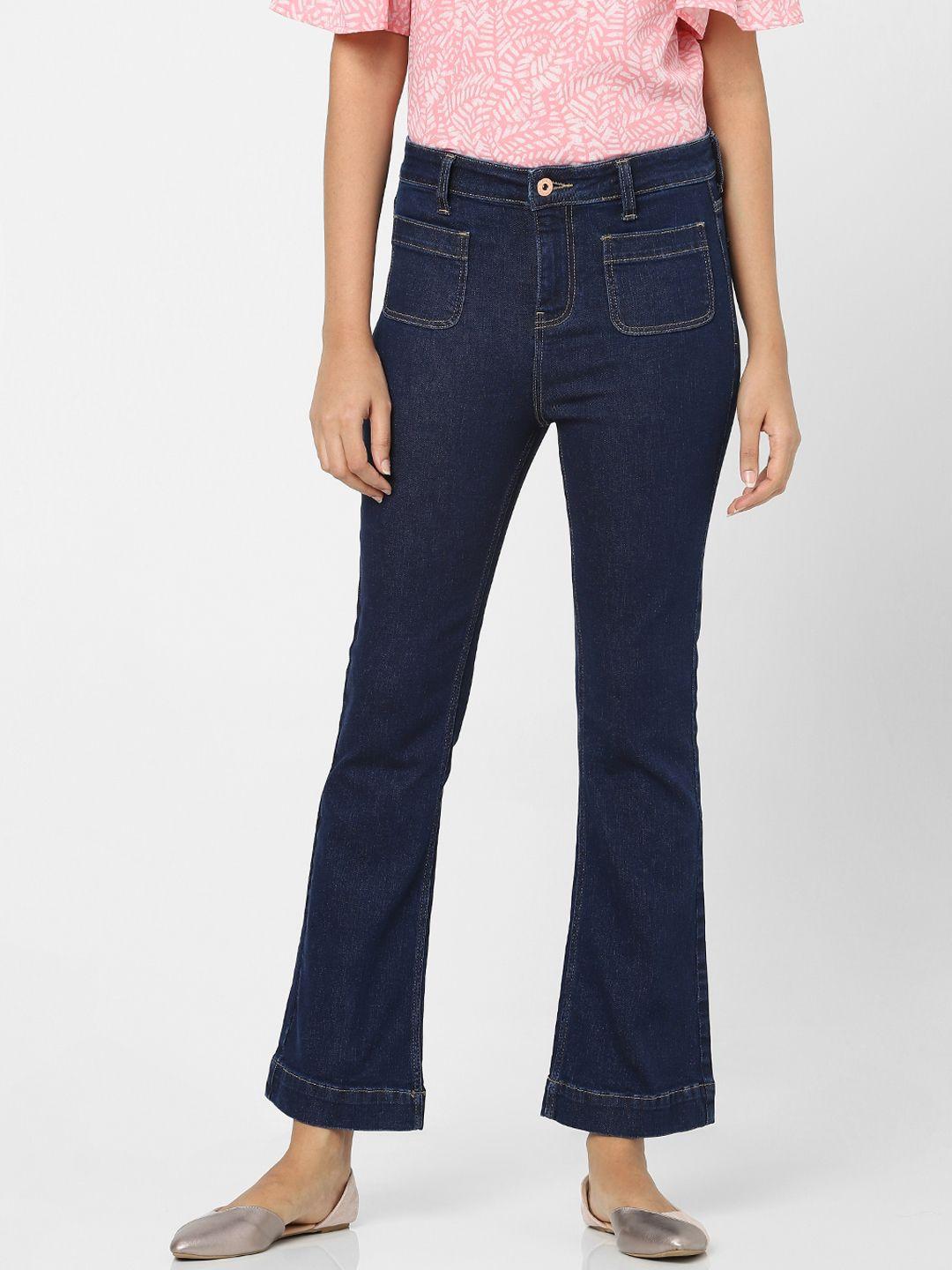 vero moda women blue high-rise jeans