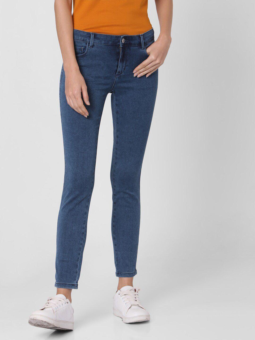 vero moda women blue skinny fit jeggings