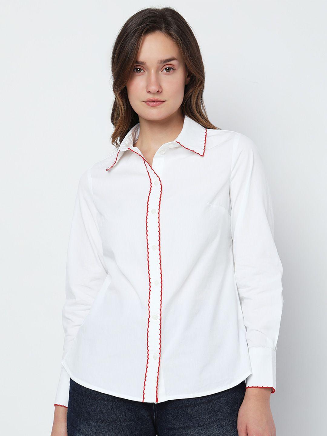 vero moda women casual cotton shirt