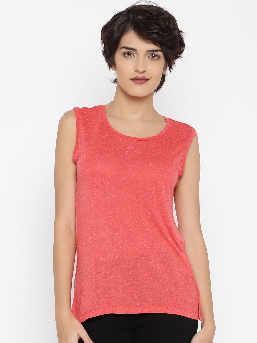 vero moda women coral red top