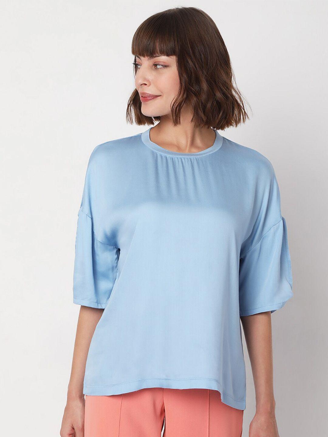 vero moda women drop-shoulder sleeves t-shirt