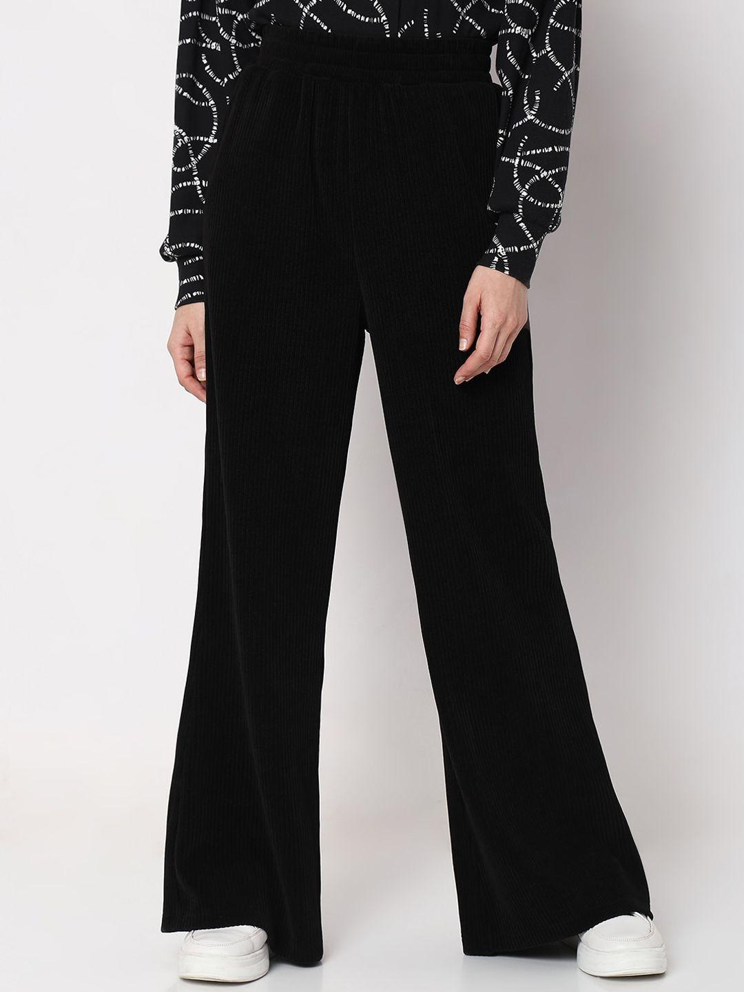 vero moda women flared high-rise trousers