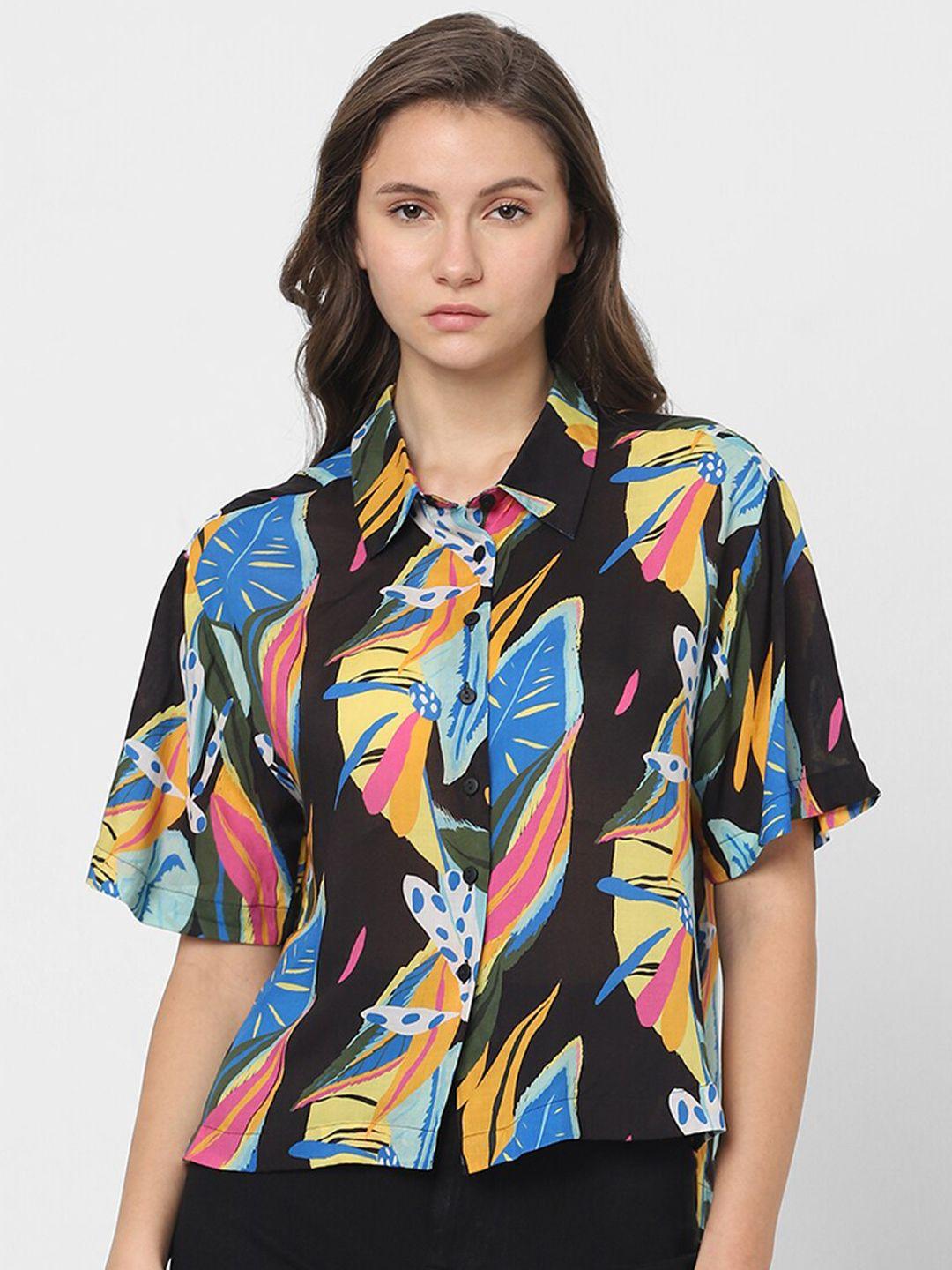 vero moda women floral opaque printed casual shirt