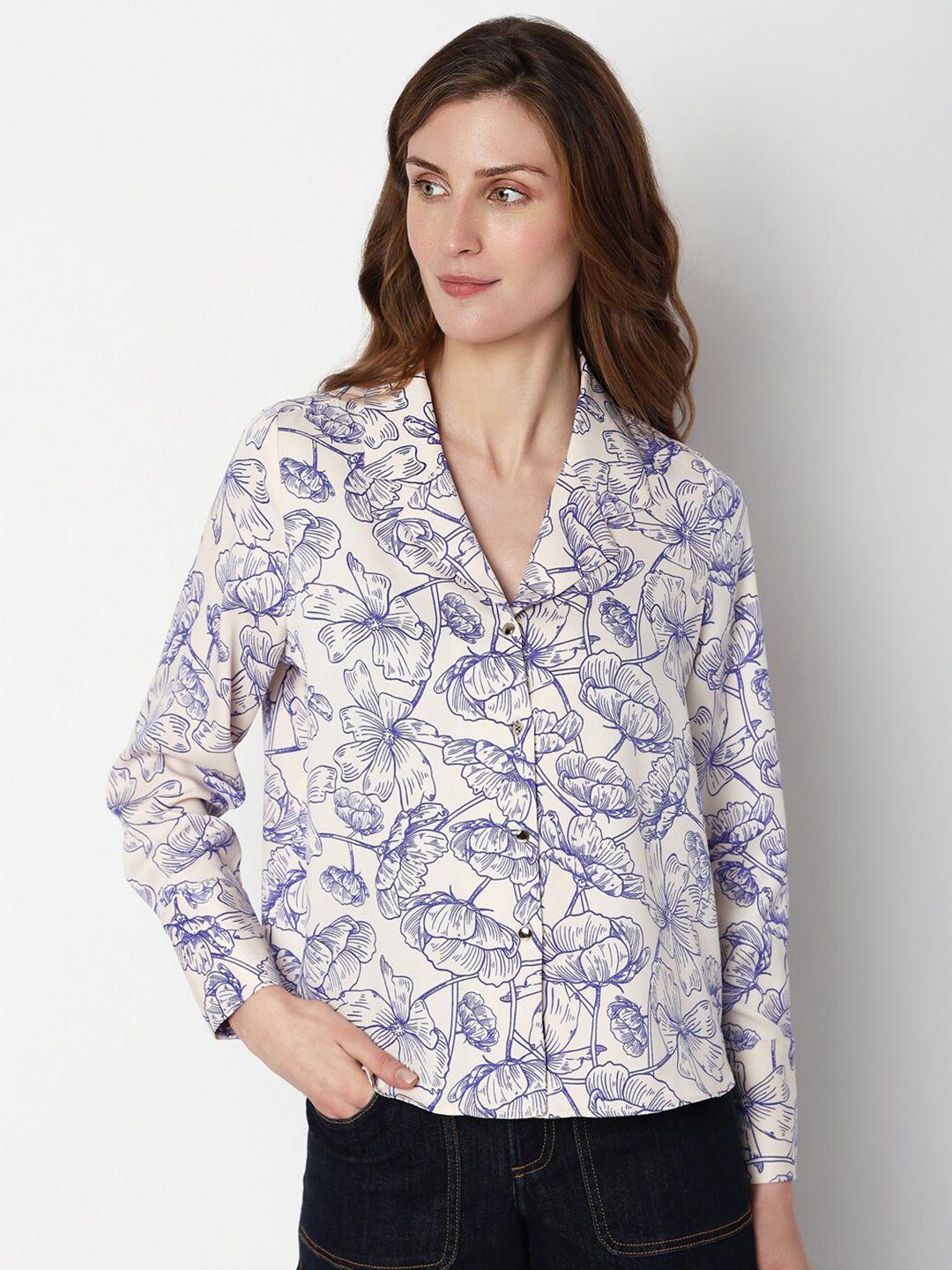 vero moda women floral printed casual shirt