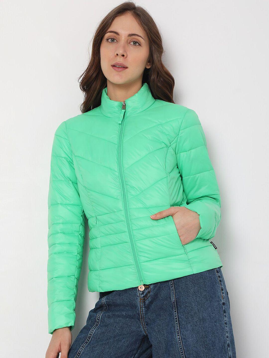 vero moda women green puffer jacket