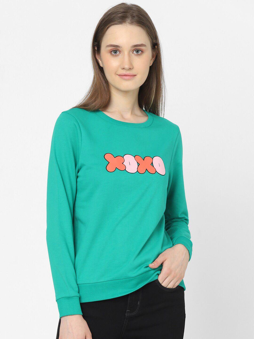 vero moda women green sweatshirt