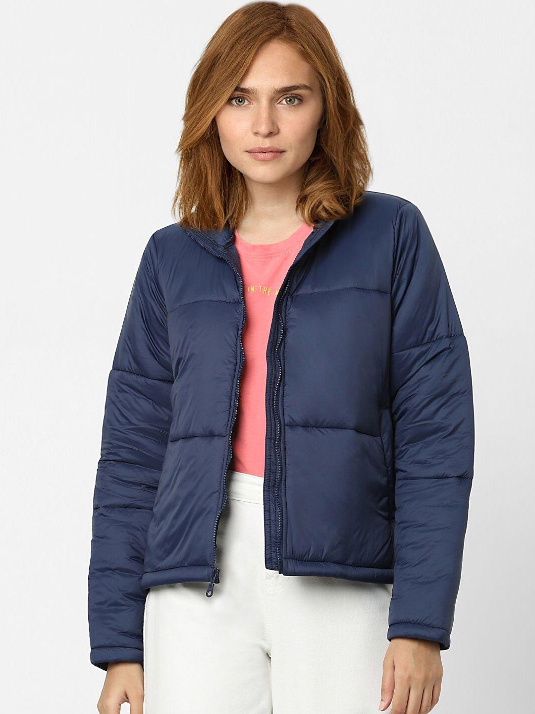 vero moda women navy blue padded jacket