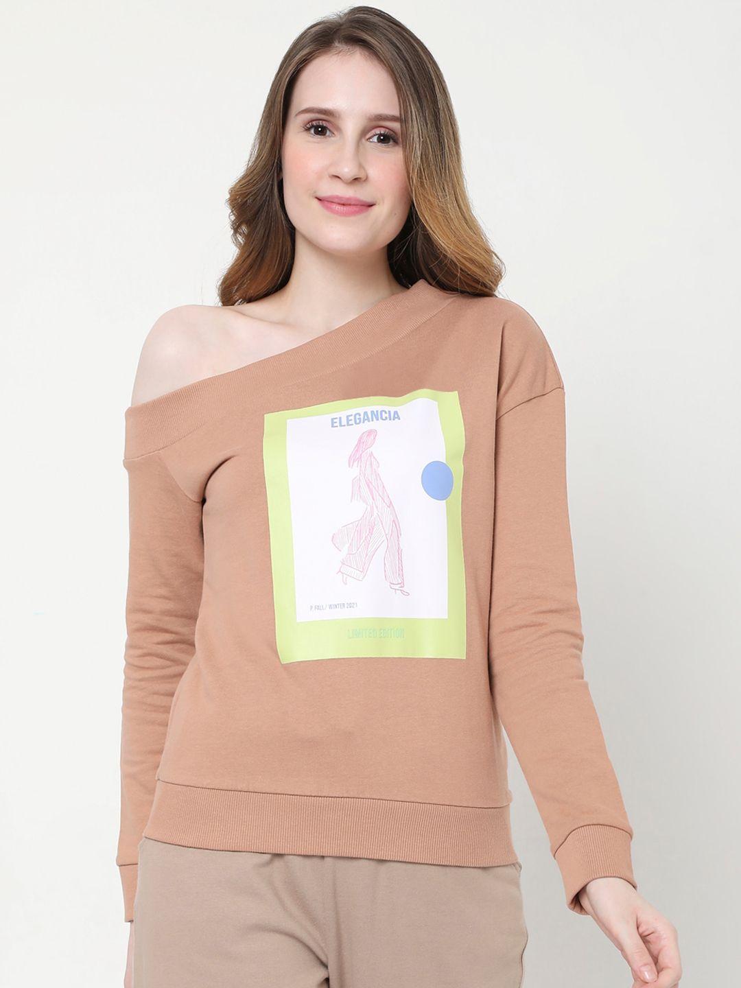 vero moda women nude-coloured printed sweatshirt
