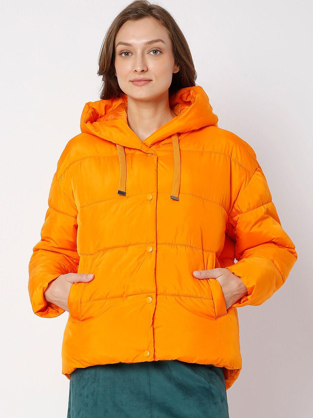 vero moda women orange padded jacket