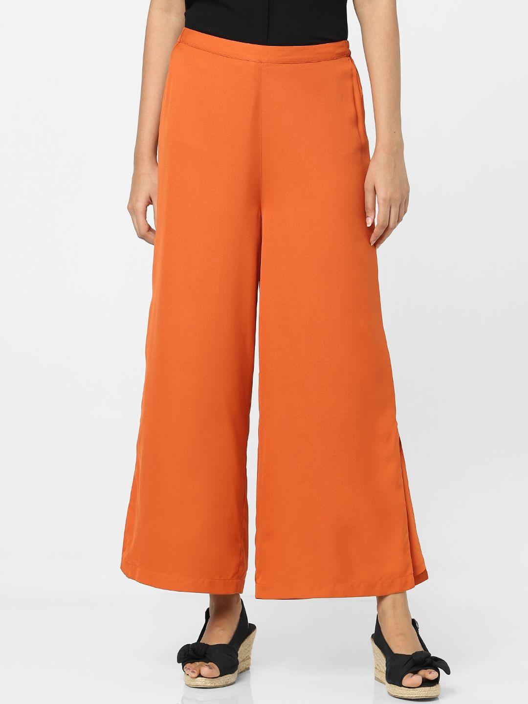 vero moda women orange trousers