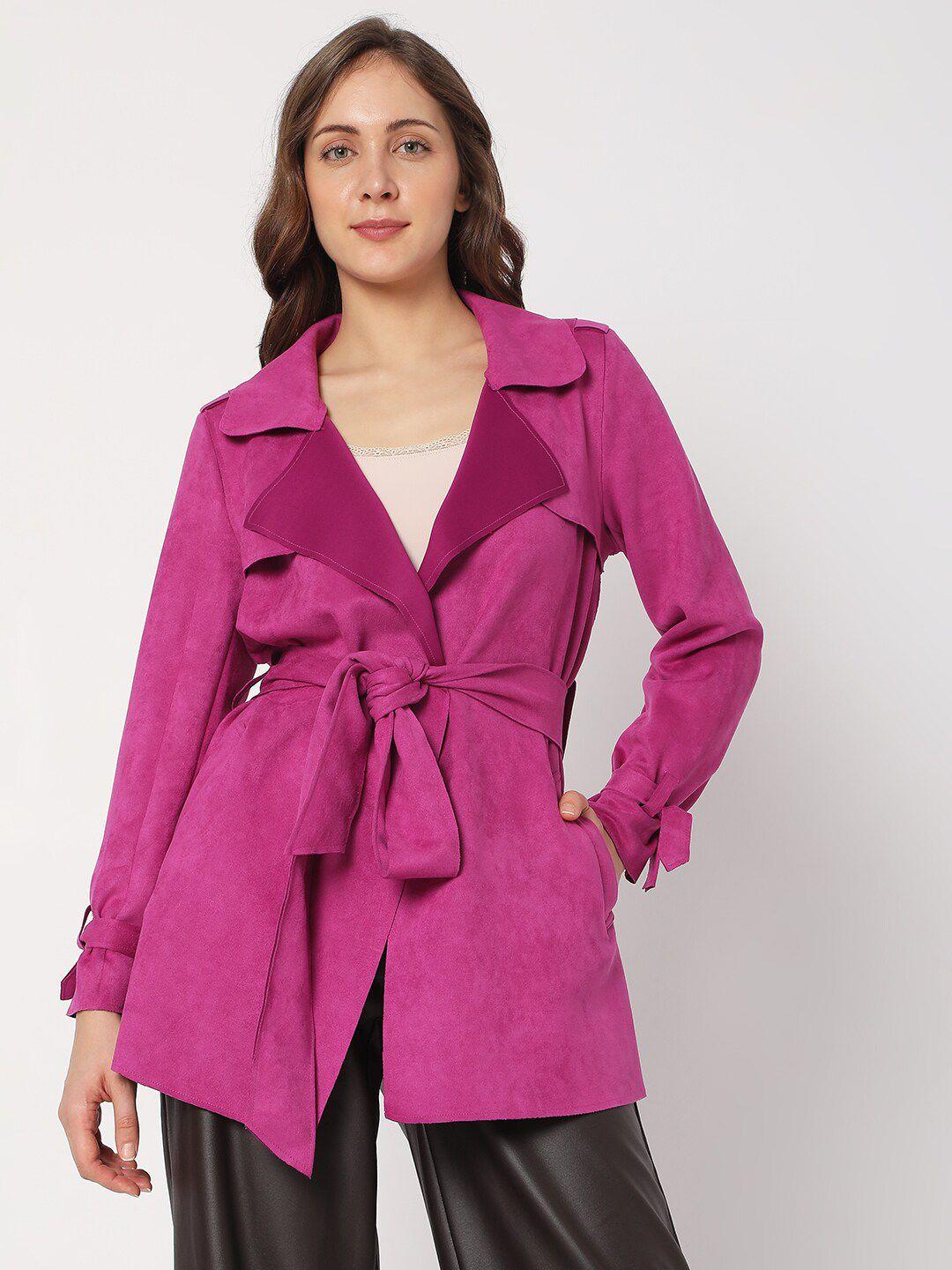 vero moda women pink solid coats