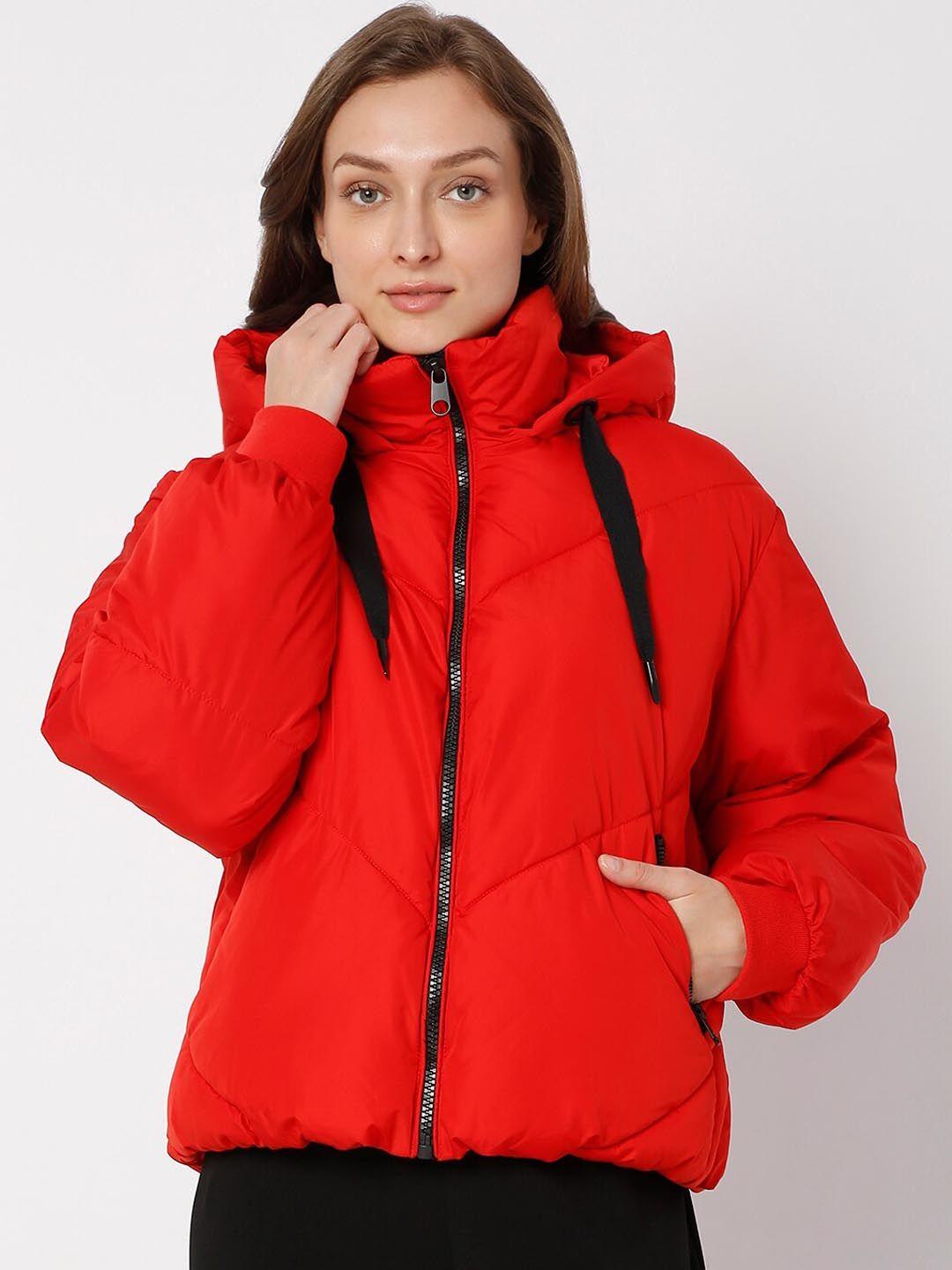 vero moda women red insulator puffer jacket