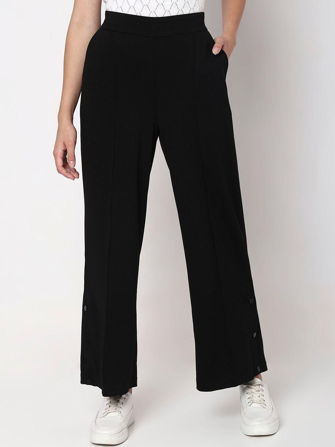 vero moda women straight fit high-rise parallel trousers