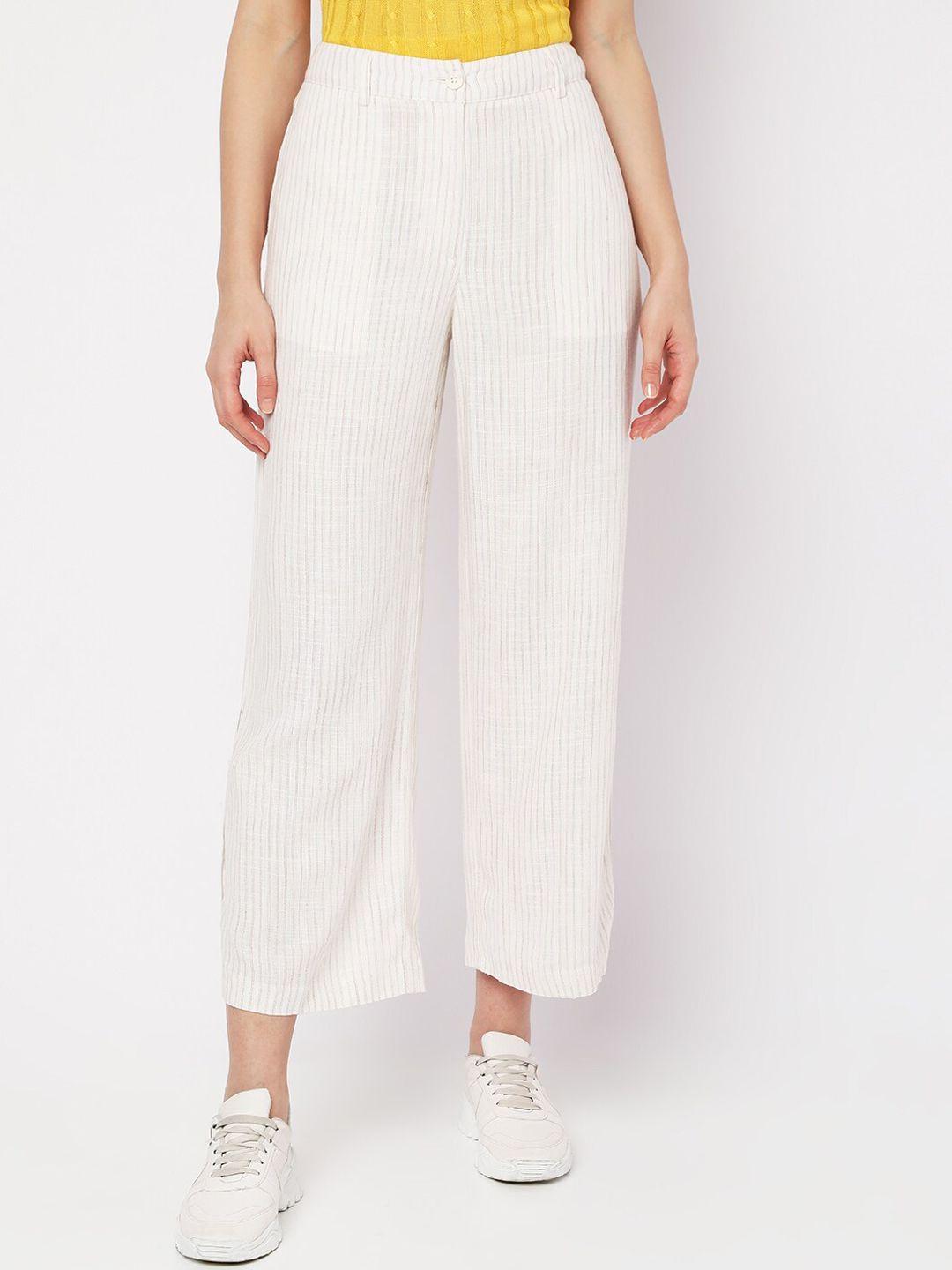 vero moda women straight fit high-rise trousers