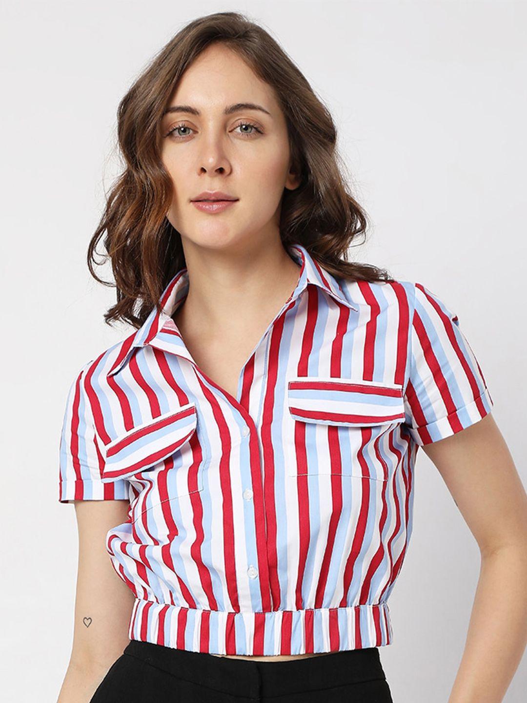 vero moda women striped casual shirt