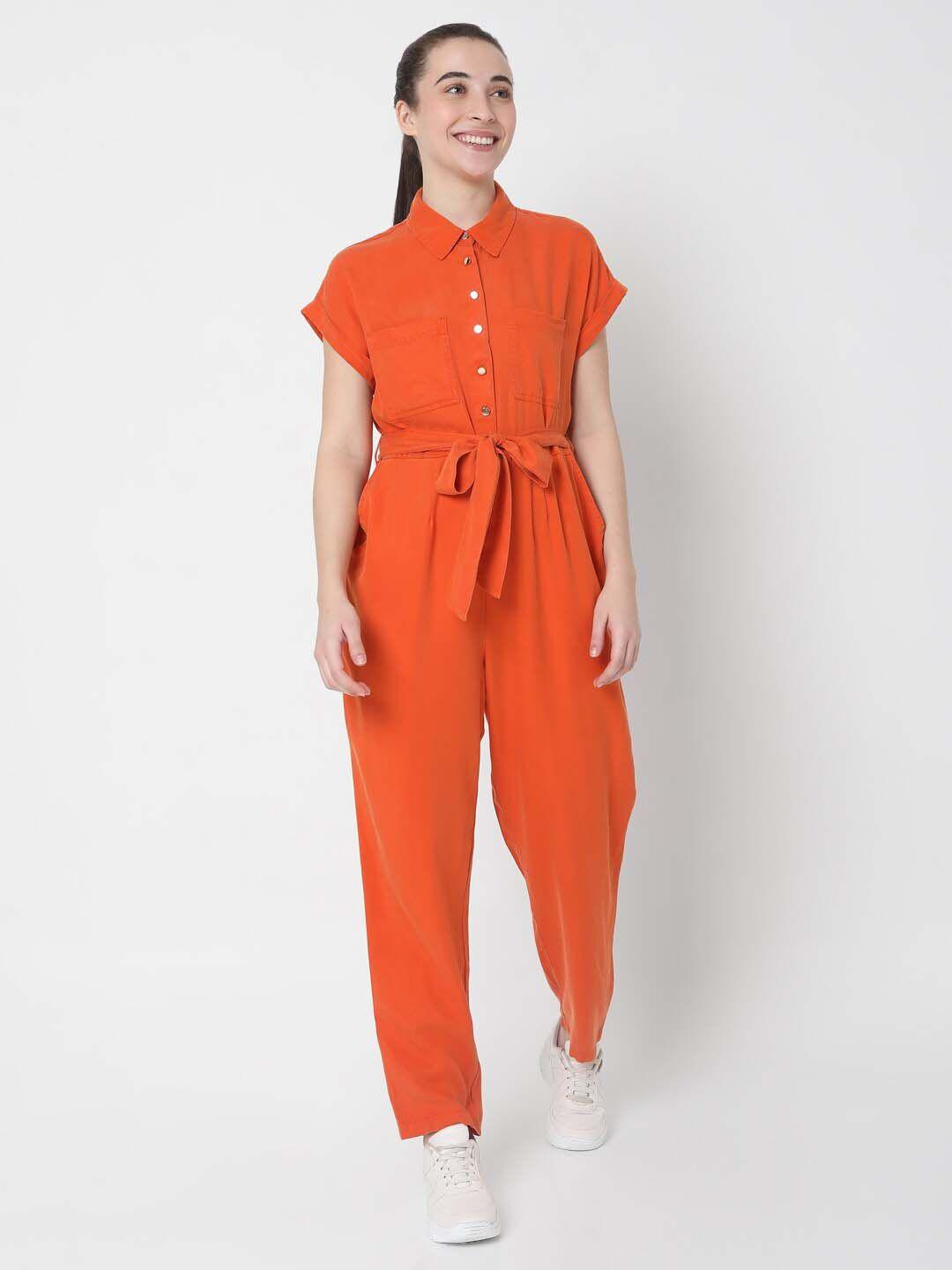 vero moda women tencel basic jumpsuit