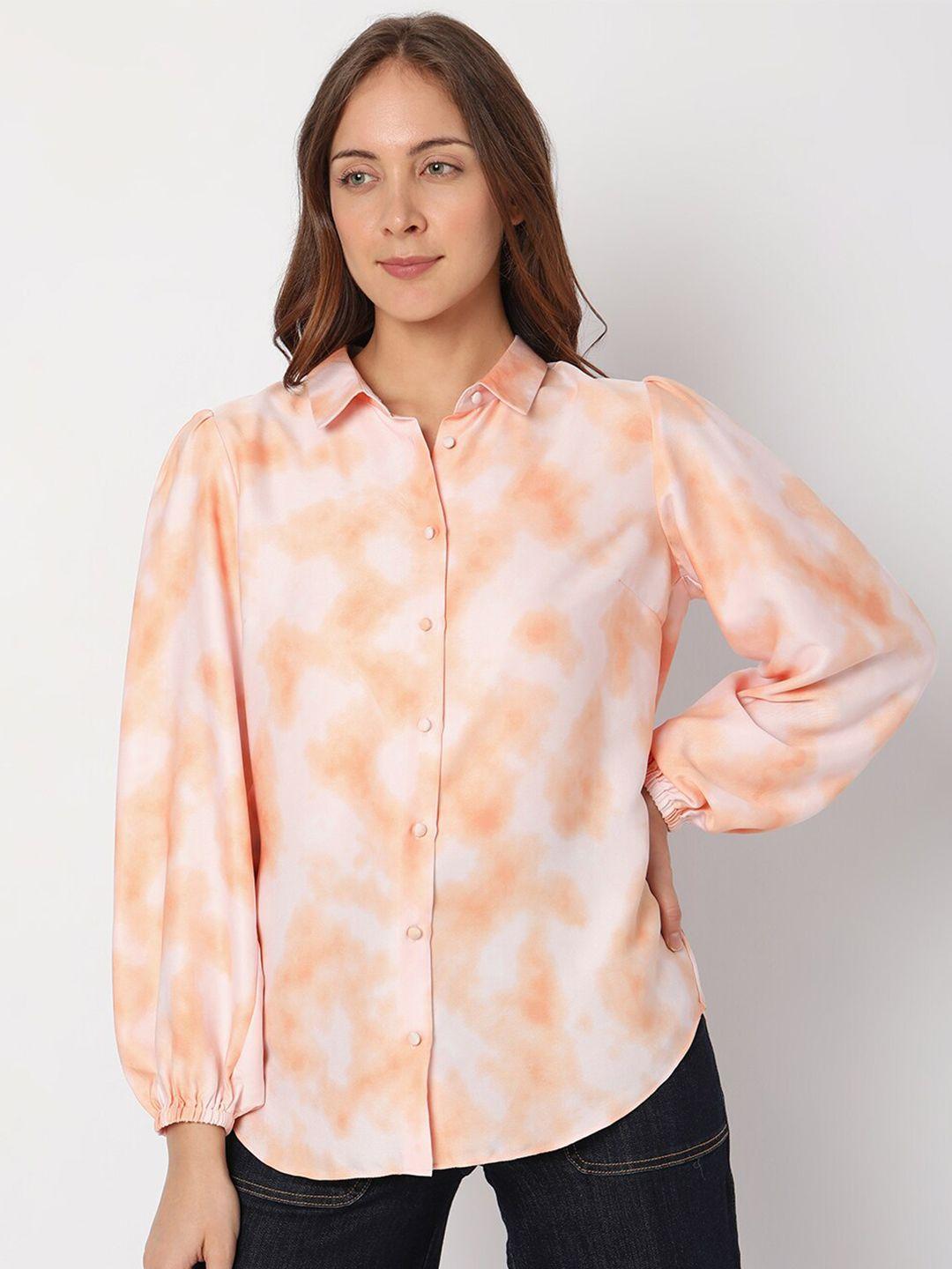 vero moda women tie-dyed casual shirt