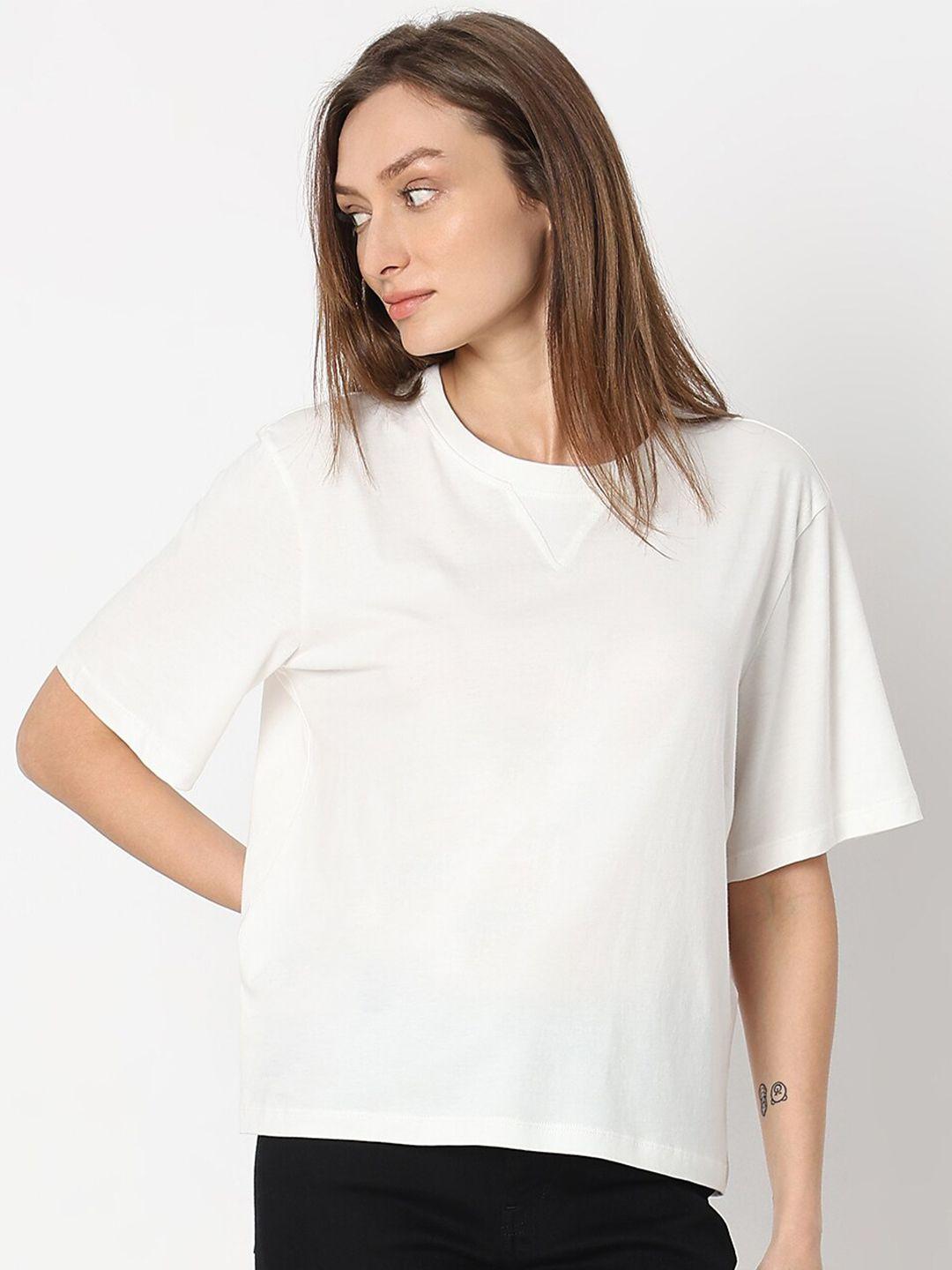 vero moda women v-neck pockets t-shirt