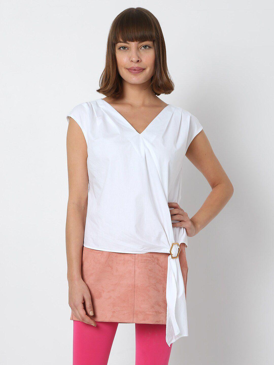 vero moda women white extended sleeves top