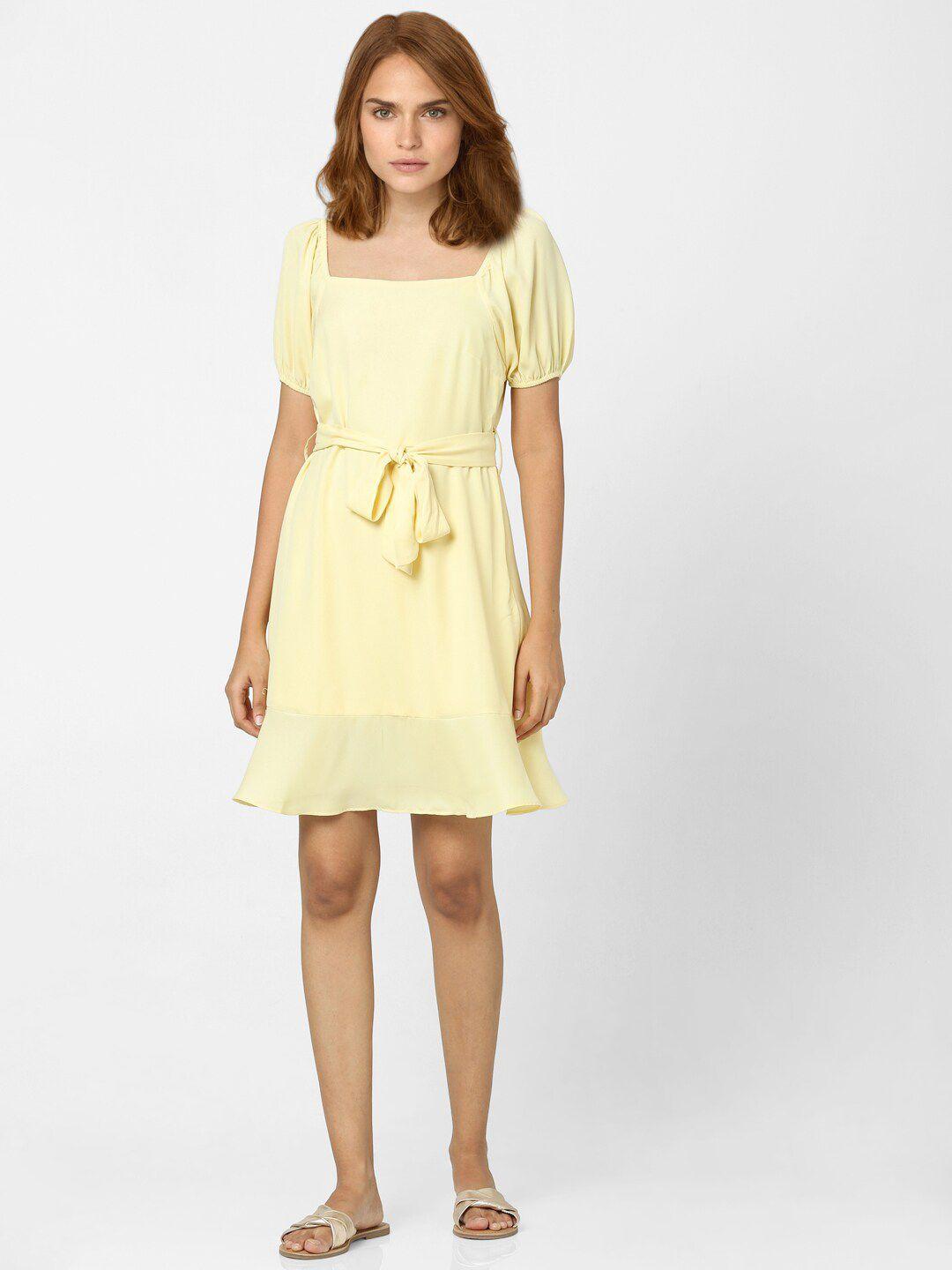 vero moda yellow dress