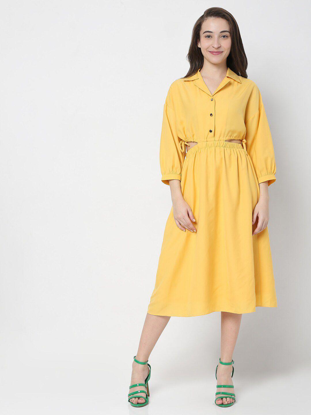 vero moda yellow dress