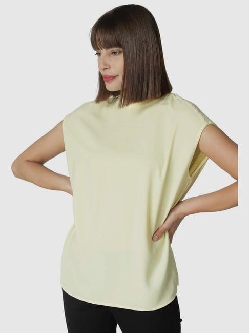 vero moda yellow regular fit top