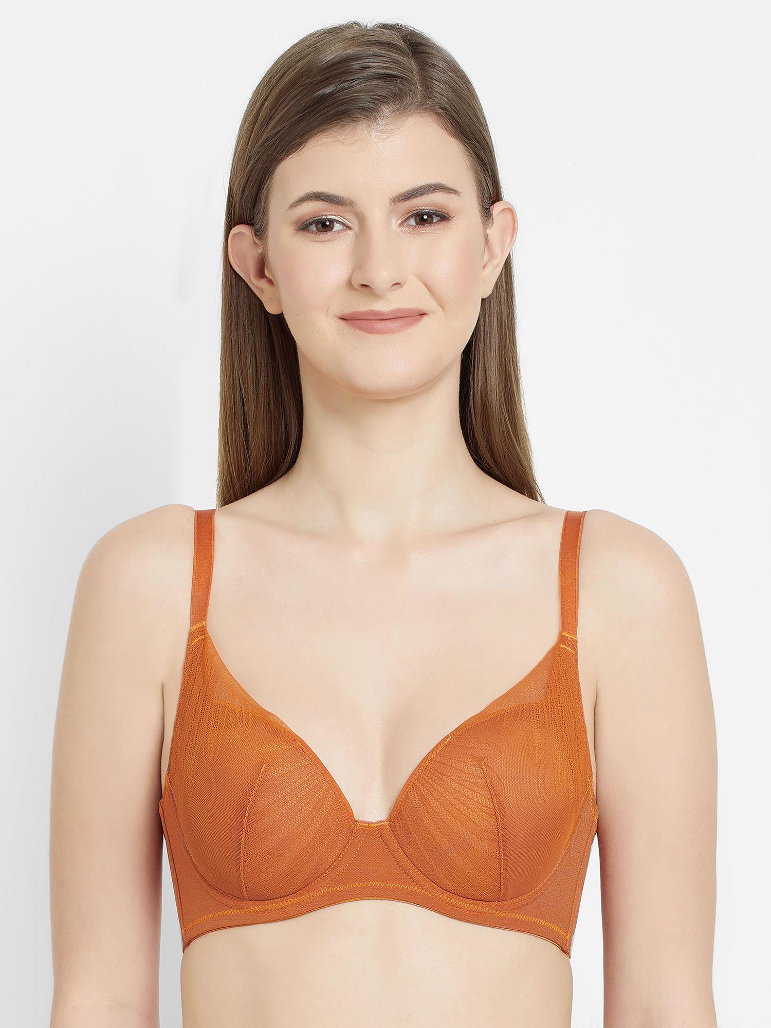 verona padded wired bra orange