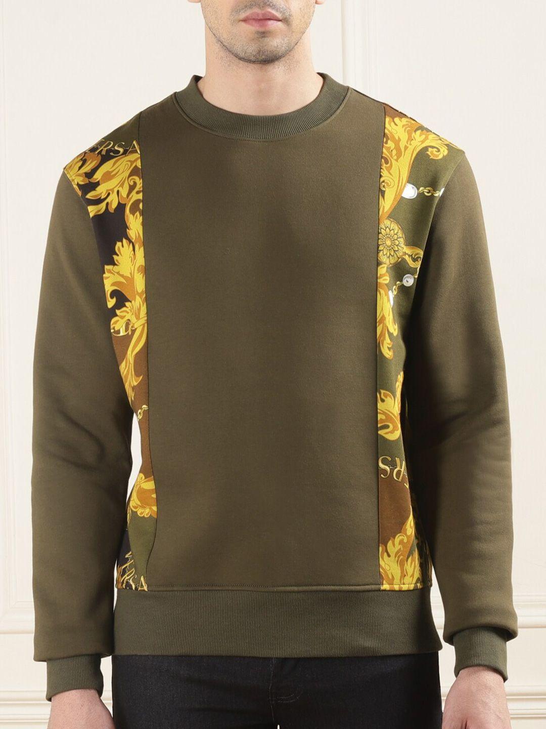 versace jeans couture graphic printed cotton sweatshirt