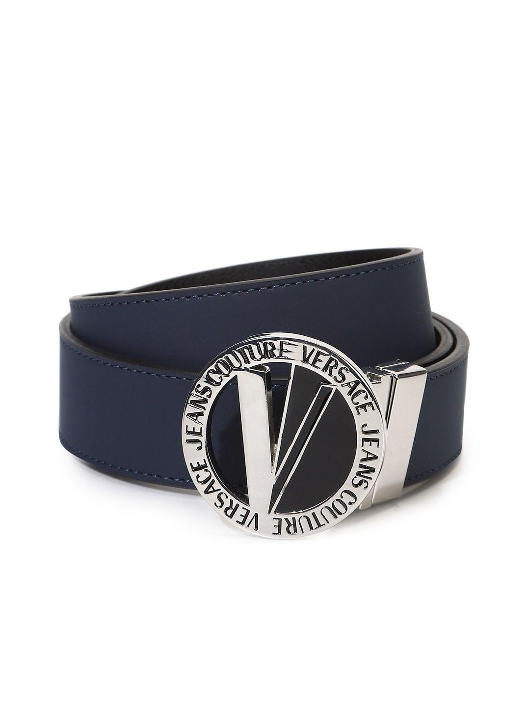 versace jeans couture men leather wide belt