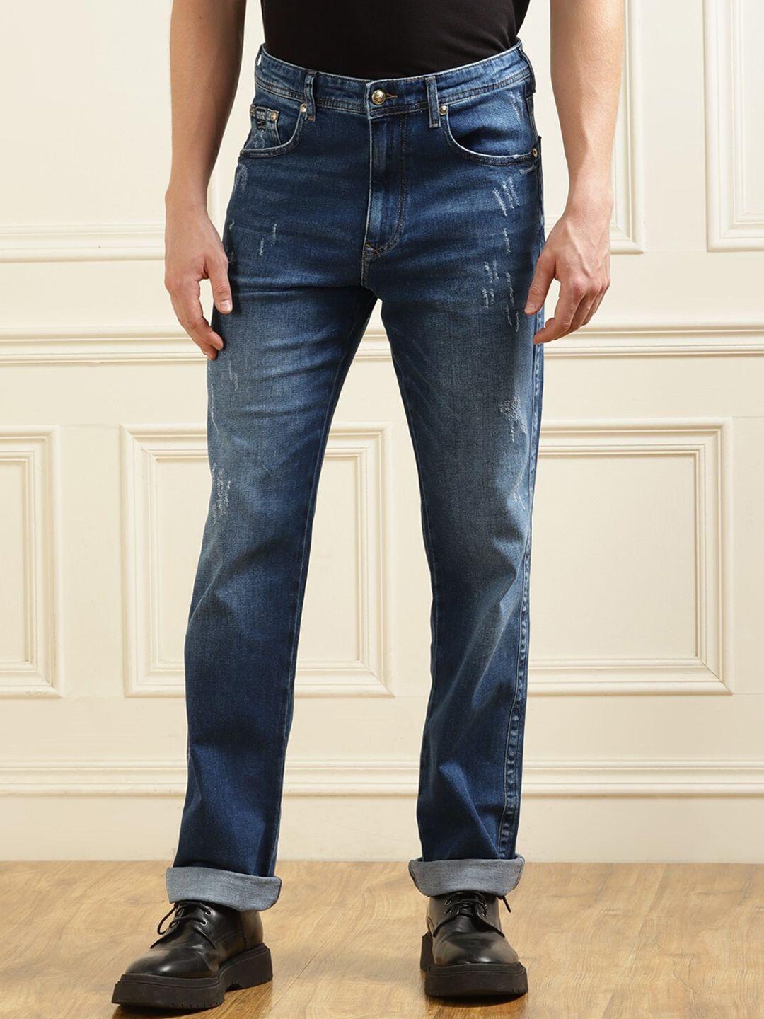 versace jeans couture men low distress light fade jeans