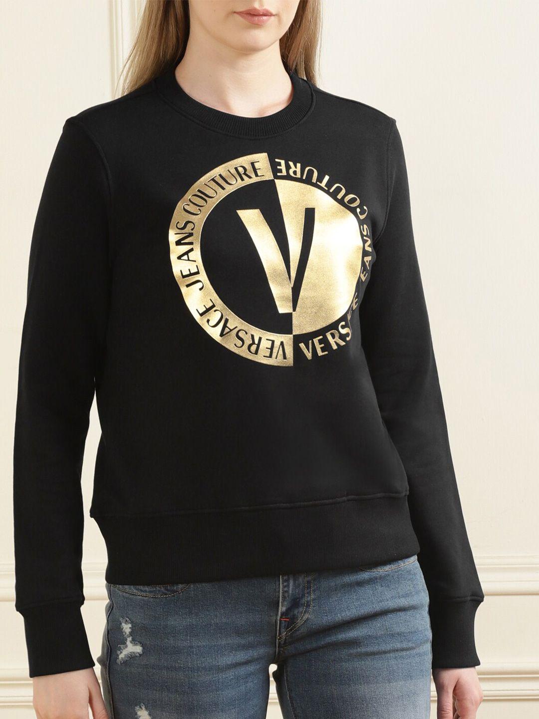 versace jeans couture printed cotton sweatshirt