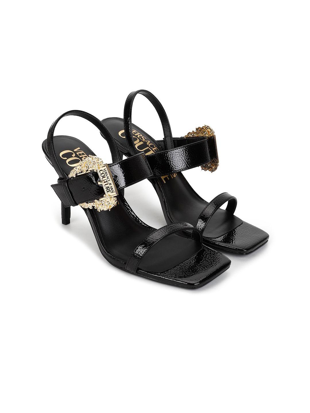 versace jeans couture slim heels with buckles