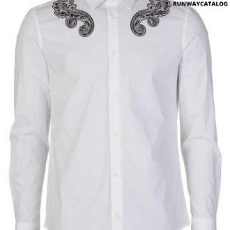 versace men shirts versace collection white baroque shirt