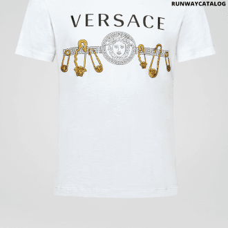 versace safety pin print t-shirt