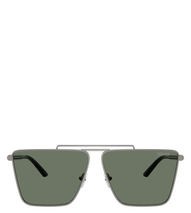 versace 0ve226610013h64 green uv protected aviator sunglasses for men