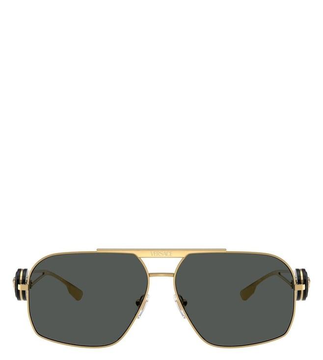 versace 0ve226910028762 grey uv protected aviator sunglasses for men