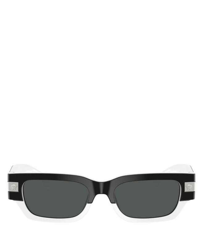 versace 0ve446554598753 grey uv protected rectangular sunglasses for men